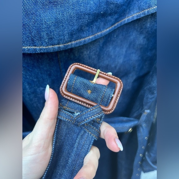 BURBERRY EASTHEATH Denim Jean Long Trench Coat - Picture 13 of 15